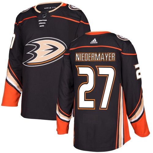Adidas Men Anaheim Ducks 27 Scott Niedermayer Black Home Authentic Stitched NHL Jersey